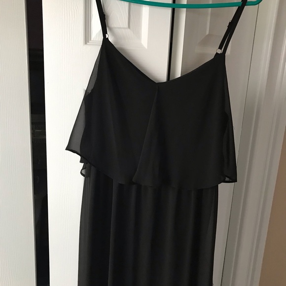 NWOT Black Chiffon Maxi Dress - Picture 7 of 10